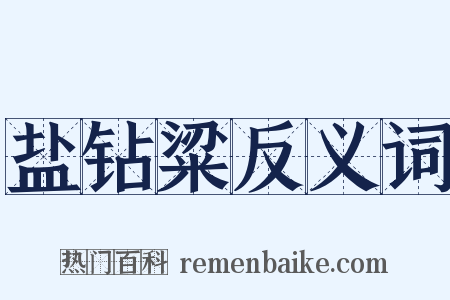 盐钻粱反义词是什么意思的图片